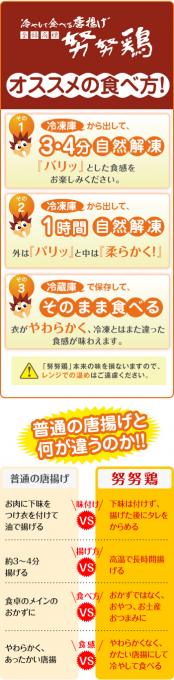 冷やして食べる唐揚げ「努努鶏手羽中」